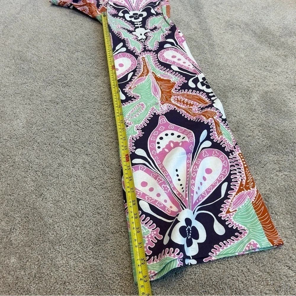 Zara paisley multicoloured printed retro bohemian flare pants - Picture 14 of 14